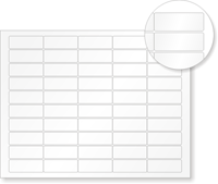 Sheet of QuickGuard Vinyl Asset Tags - ¾ in. x 2 in. (50 Labels / Sheet)