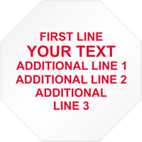 Stop Shaped Custom Template  Text