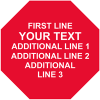 Stop Shaped Custom Template   Text