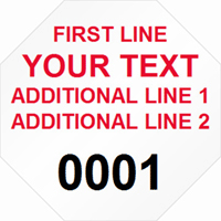 Stop Shaped Custom Template   Numbering