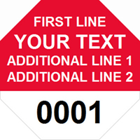 Stop Shaped Custom Template   Numbering