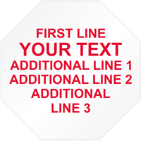 Stop Shaped Custom Template  Text