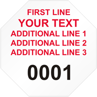 Stop Shaped Custom Template   Numbering