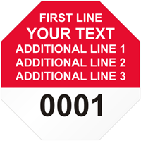 Stop Shaped Custom Template   Numbering