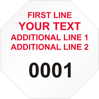 Stop Shaped Custom Template   Numbering