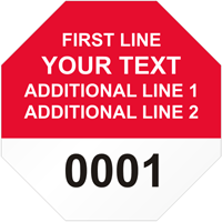 Stop Shaped Custom Template   Numbering