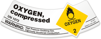 High Pressure Oxidizing Gas Cylinder Shoulder Label
