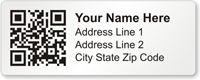 Custom Add Name Address QR Code Label