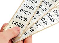 Sequentially numbered metal labels