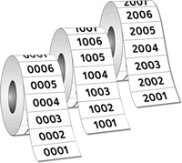 Consecutive Numbered on Roll Label
