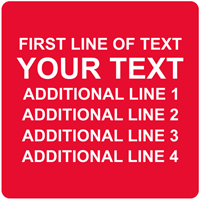 Square Custom Template  Text