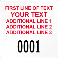 Square Custom Template   Numbering