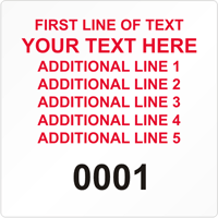 Square Custom Template   Numbering