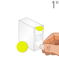 Fluorescent Chartreuse Color Coded Label