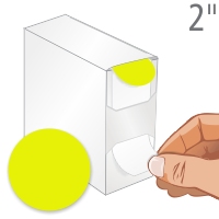 Fluorescent Chartreuse Color Coded Label