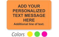 Fluorescent Label Template, Add Personal And Additional Text
