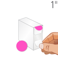 Fluorescent Pink Color Coded Label