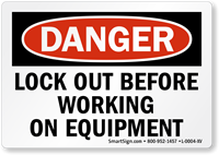 Handy lockout Label give warning just when needed.