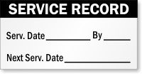Service Record Inspection Label