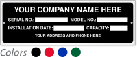 Rectangular Equipment Name Plate (1" x 3")