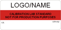 Calibration Lab Standard Label [add name/logo]