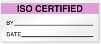 ISO Certified By Date Write On Quality Control Label