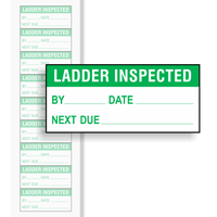 Ladder Inspected: By/Date/Next Due   Green