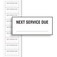 Next Service Due - Black