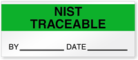 Nist Traceable By Date Write On Quality Control Label