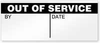 Out Of Service Write On Quality Control Label