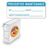 Preventive Maintenance, 5/8" x 1.5", 4 Mil White Flexible Vinyl