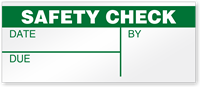 Safety Check Write On Quality Control Label