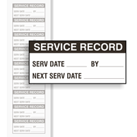 Service Record: Serv Date/By/Next Serv Date - Black