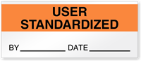 User Standardized By Date Write On Quality Control Label