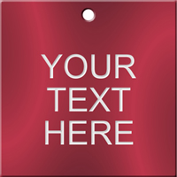 Custom Anodized Valve Tag, 3 in. Square