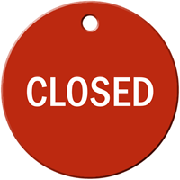 Closed Stock Engraved Valve Circular Tag