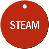 Steam Stock Engraved Valve Circular Tag