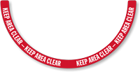 Keep Area Clear, 2 Part Floor Sign