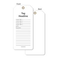 Customizable Plastic Form Style Tag