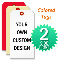 Custom Colored Tags, 2-Side Printed
