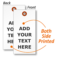 Double Sided Custom Warehouse Plastic Tag