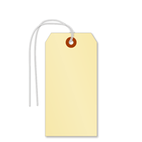 10 point Cardstock Manila Tags with looped strings