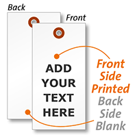 Single Sided Custom Warehouse Plastic Tag