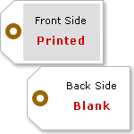 Single Sided Horizontal Warehouse Tag, (6.25" x 3.125")