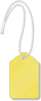 Yellow Merchandise Tag (with strings)