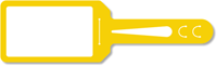 Yellow Self Locking Blank Tag, Two Sided