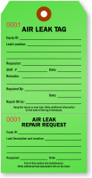Air Leak Repair Tag