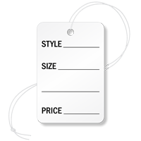 Garment Tag ( 1 7/8 in. x 1 1/4 in.) with String