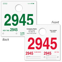 Service Dispatch Automotive Repair Key and Hang Tag