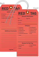 Double Sided Red 5S Tag